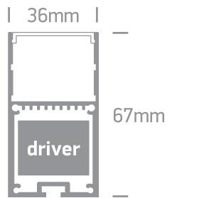 LED Strip Profile Aluminium 2m Rectangular Aluminium One Light SKU:7910/AL - Toplightco