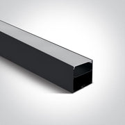 LED Strip Profile Black 2m RectangularAluminium One Light SKU:7910A/B - Toplightco