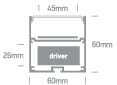 White 2m Surface aluminium profile with PC opal diffuser and space to fit slim range driver. 



Complete with 2 pairs end cups. 



Suitable for 7884 & 7885 and LED Strips 45mm. One Light SKU:7910A/W