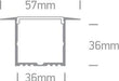 LED Strip Profile Aluminium 2m Rectangular Aluminium One Light SKU:7910R/AL - Toplightco