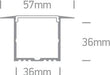 LED Strip Profile Black 2m RectangularAluminium One Light SKU:7910R/B - Toplightco