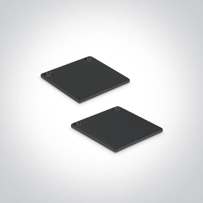 LED Tape Profile Black 2m Rectangular Aluminium One Light SKU:7912/B/B - Toplightco