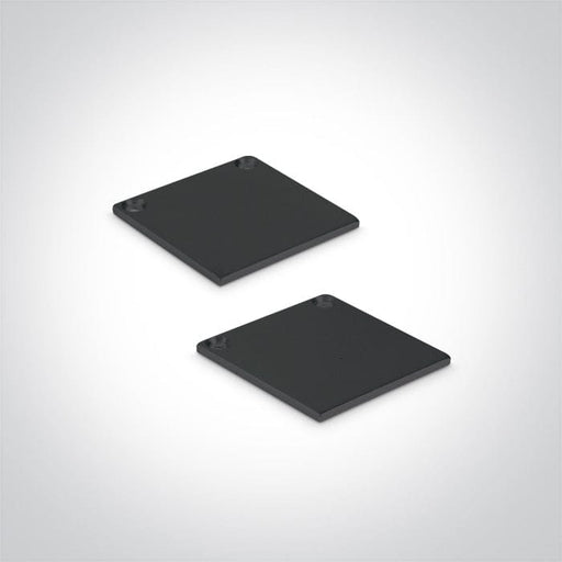 LED Tape Profile Black 2m Rectangular Aluminium One Light SKU:7912/B/B - Toplightco