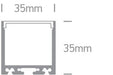 LED Tape Profile Black 2m Rectangular Aluminium One Light SKU:7912/B/B - Toplightco