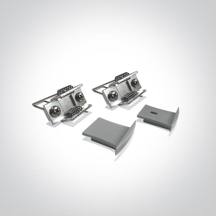 LED Strip Profile Aluminium 2m Rectangular Aluminium One Light SKU:7912R/AL - Toplightco