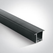 Black Recessed Profile 2m + Black Pc Diffuser - Toplightco