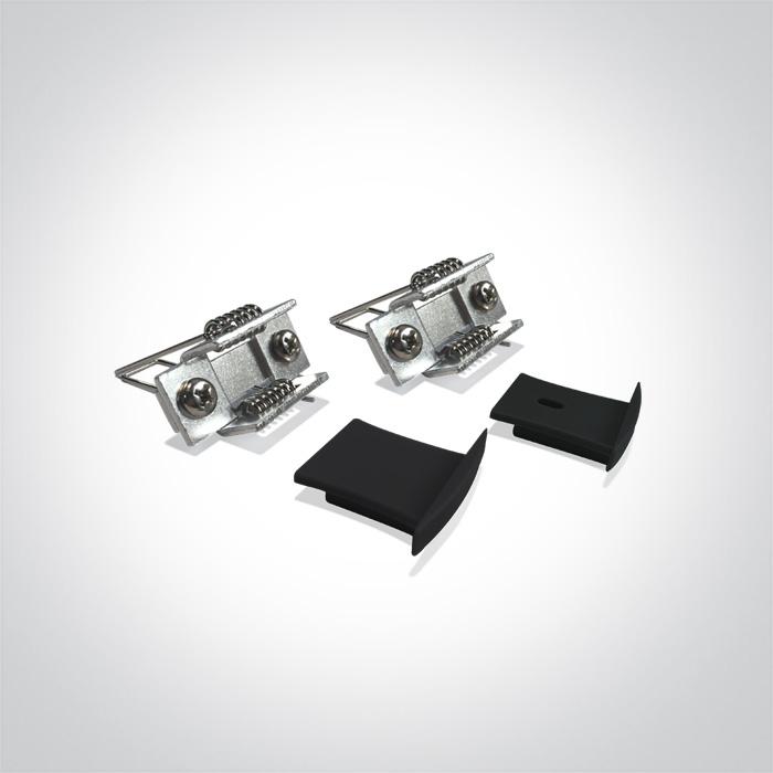 LED Strip Profile Black 2m RectangularAluminium One Light SKU:7912R/B - Toplightco