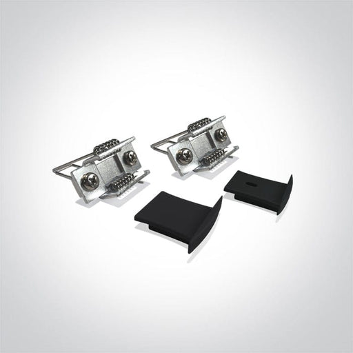 Black Recessed Profile 2m + Black Pc Diffuser - Toplightco