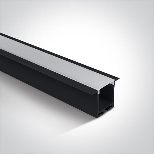 LED Strip Profile Black 2m RectangularAluminium One Light SKU:7912R/B - Toplightco