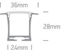 White 2m Recessed aluminium profile with PC opal diffuser. 



Complete with 2 pairs end cups and 6 fixing clips. 



Suitable for 7835, 7845, 7846, 7875, 7880 & 7887 and LED Strips 20mm. One Light SKU:7912R/W