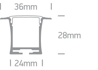 White 2m Recessed aluminium profile with PC opal diffuser. 



Complete with 2 pairs end cups and 6 fixing clips. 



Suitable for 7835, 7845, 7846, 7875, 7880 & 7887 and LED Strips 20mm. One Light SKU:7912R/W