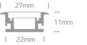 LED Strip Profile White 2m Rectangular Outdoor Aluminium One Light SKU:7914R/AL - Toplightco