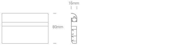 Black Aluminium Led Profile For Wall For 8mm Led Strip 2m One Light SKU:7922/B - Toplightco