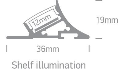 LED Strip Profile Aluminium 2m Rectangular Aluminium One Light SKU:7937T/AL - Toplightco