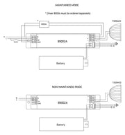 Emergency Light Rectangular Daylight LED built in 3W Aluminium + Plastic One Light SKU:89002A - Toplightco