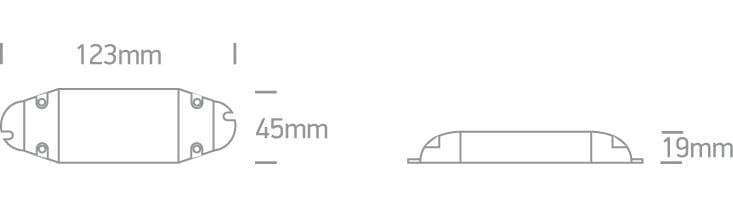 LED Driver 15W 12V DC Rectangular Plastic One Light SKU:89015W - Toplightco