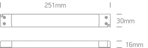 LED Driver 30W 24V DCRectangular Plastic One Light SKU:89030VL - Toplightco