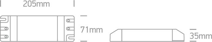 LED Driver 75W 24V DC TRIAC dimmable Rectangular Plastic One Light SKU:89075VT - Toplightco