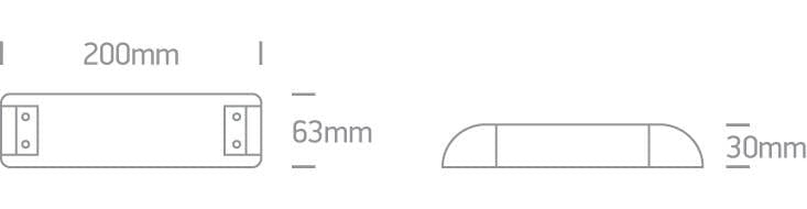 LED Driver 75W 12V DC Rectangular Plastic One Light SKU:89075W - Toplightco