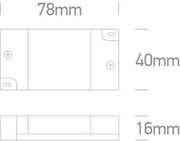 LED Dimmer Controller 12-24V constant voltage Dali/Push to Dim Rectangular Plastic One Light SKU:89100L - Toplightco