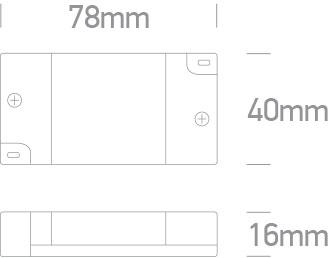 LED Dimmer Controller 12-24V constant voltage Dali/Push to Dim Rectangular Plastic One Light SKU:89100L - Toplightco