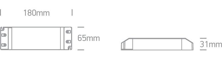 LED Driver 100W 24V DC Rectangular Plastic One Light SKU:89100V - Toplightco