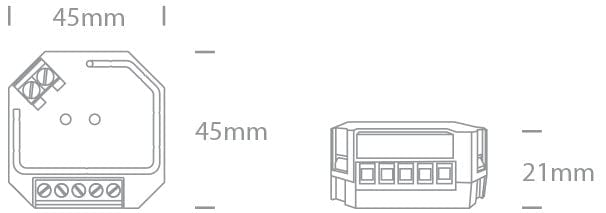 LED Controlller Rectangular Outdoor Plastic One Light SKU:89104LT - Toplightco