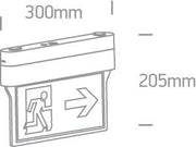 Emergency Light White Circular LED built in 1W Plastic One Light SKU:89406/W - Toplightco