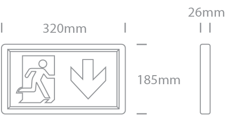 White 3W LED Wall and ceiling Exit sign, IP20.

Supplied with non-dimmable LED driver.

 

 One Light SKU:89408/W