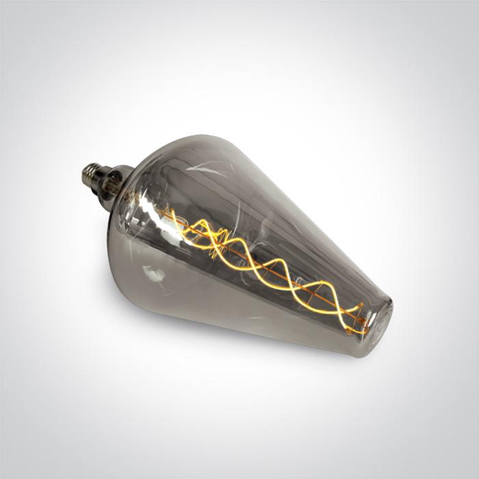 LED Lamp Bulb Dark Chrome Circular Extra Warm White LED One Light SKU:9G08D/DC - Toplightco