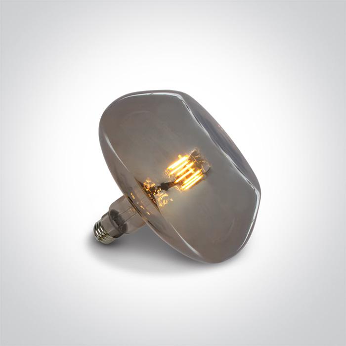 LED Lamp Bulb Dark Chrome Circular Extra Warm White LED One Light SKU:9G08K/DC - Toplightco
