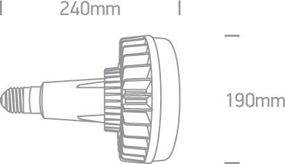 LED Lamp Bulb Circular Cool white LED 7200lm One Light SKU:9G80N/C/LE - Toplightco