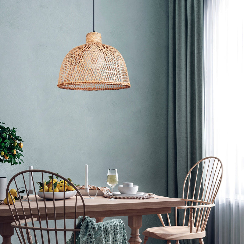 Pendant Light Ip20 Riba Ø350mm E27 15w Black SKU: DE-0024-NEG - Toplightco