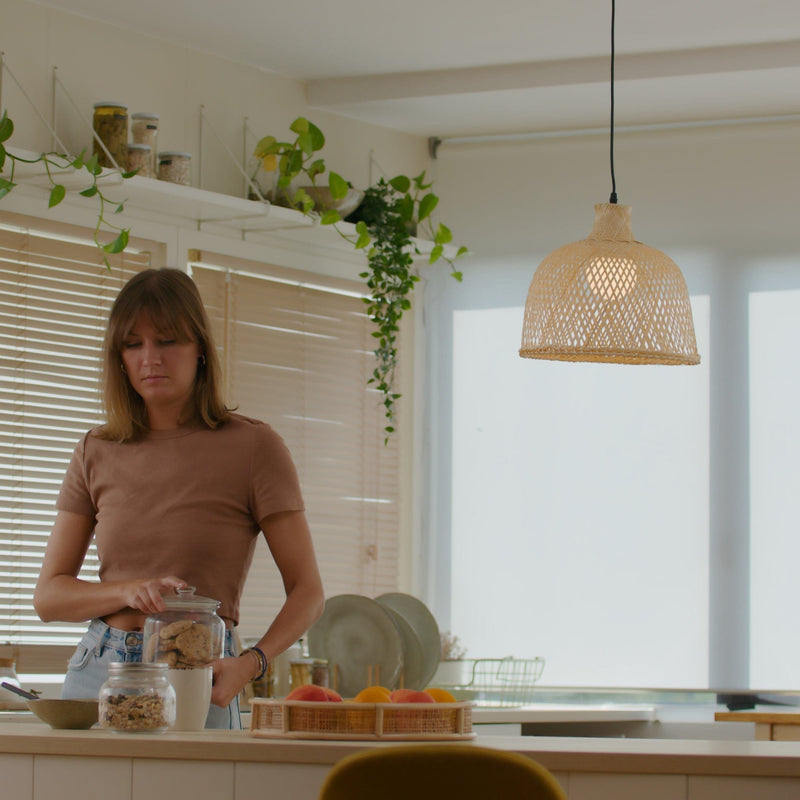 Pendant Light Ip20 Riba Ø350mm E27 15w Black SKU: DE-0024-NEG - Toplightco