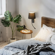 WALL FIXTURE IP20 JANET LED E27 18.4 LED WARM-WHITE 3000K ON-OFF BLACK 184 SKU: DE-0115-NEG - Toplightco