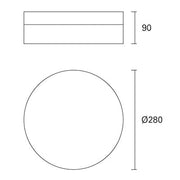 Ceiling Light Ip20 Farrow E27 15w White 840lm SKU: DE-0199-BLA - Toplightco