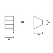 Wall Light Ip20 Keop Led 4.6w 3000k White 367lm SKU: DE-0229-BLA - Toplightco