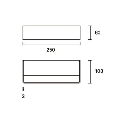 Wall Light Ip20 Toppi 250mm Led 9.4w 3000k White 598lm SKU: DE-0232-BLA - Toplightco