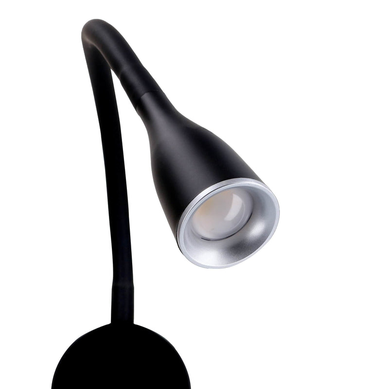 Reading Light Crobat Led 3.8w 3000k Black 311lm SKU: DE-0268-NEG - Toplightco