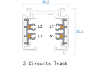 Powergear 3 Circuit surface-mounted track, black, 1m PRO-0410-B - Toplightco