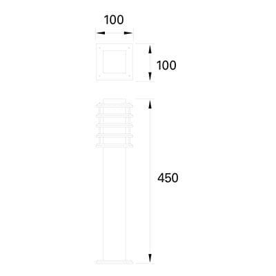 Bollard Light Post Outdoor Ip55 Siljan E27 15w Brown 1500lm SKU: PX-0029-MAR - Toplightco