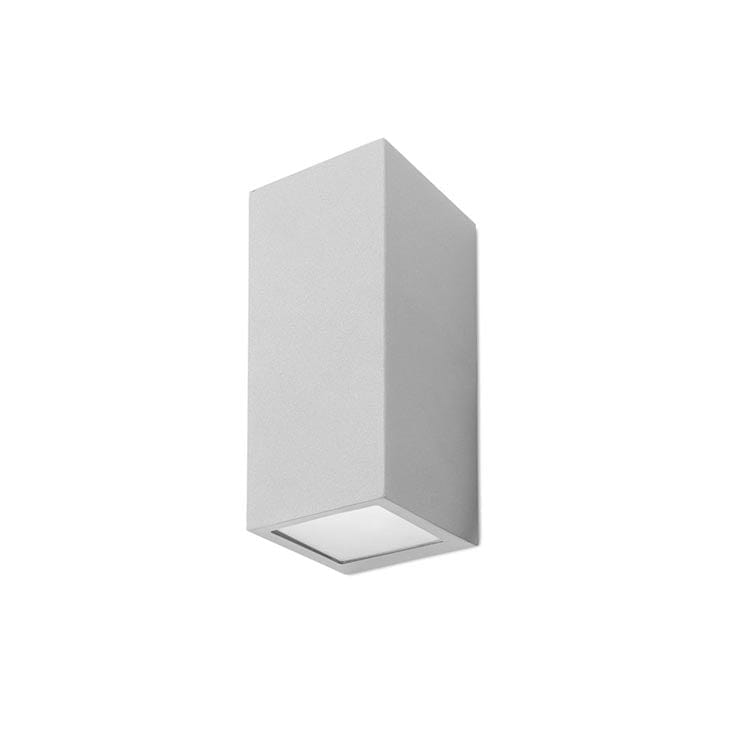 Wall Light Ip44 Cube Small Gu10 8w Grey 2670lm SKU: PX-0056-GRI - Toplightco