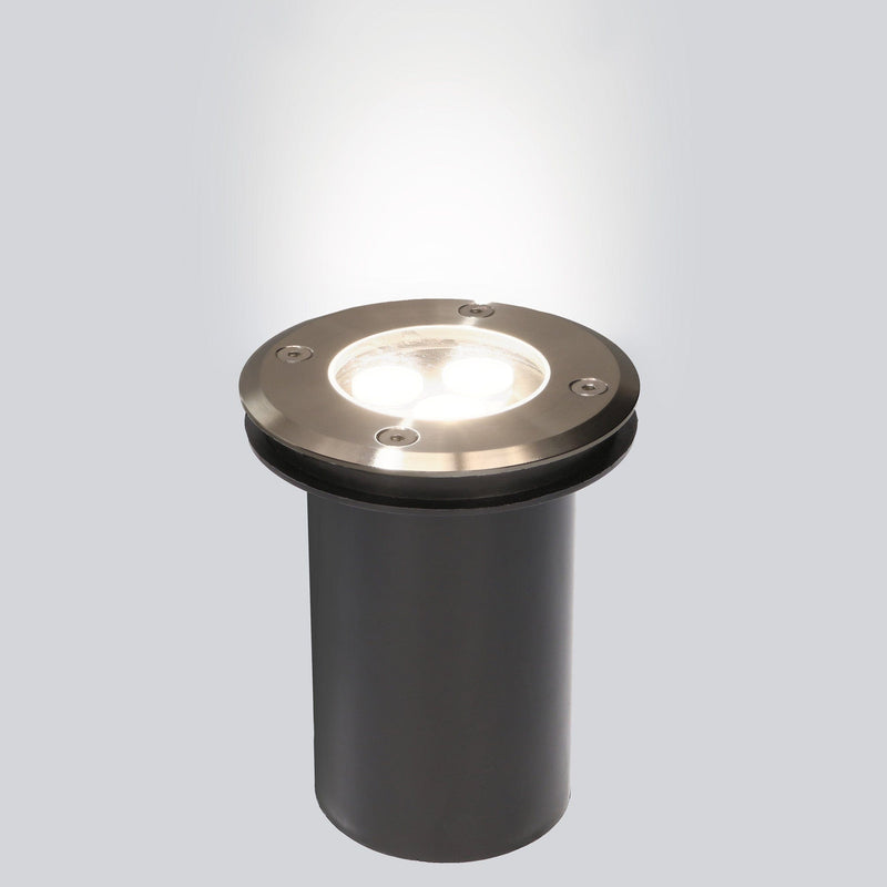 Recessed Uplighting Ip65-ip67 Ringo Ø110mm Led 2.7w 4000k Stainless Steel 229lm SKU: PX-0123-INO - Toplightco