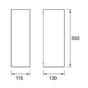 Wall Light Ip44 Cube Big E27 15w Black 2200lm SKU: PX-0127-NEG - Toplightco