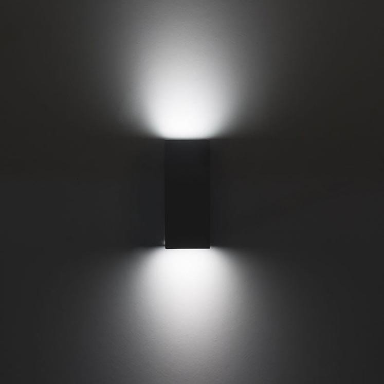 Wall Light Ip44 Cube Big E27 15w Black 2200lm SKU: PX-0127-NEG - Toplightco