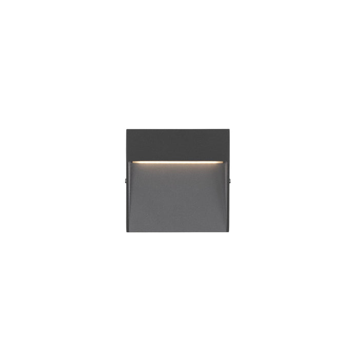 Recessed Wall Light Ip65 Nod Square Led 2.6w 3000k Black 128lm SKU: PX-0350-NEG - Toplightco