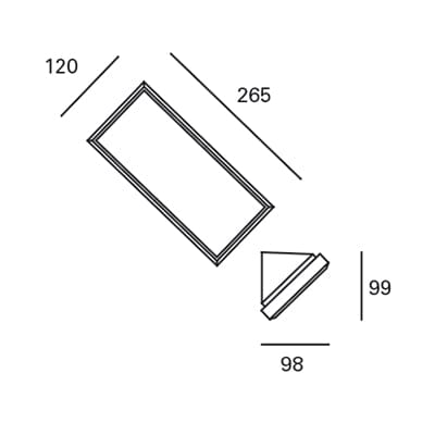 Wall Light Ip65 Samper Led 10.5w 3000k Black 615lm SKU: PX-0353-NEG - Toplightco