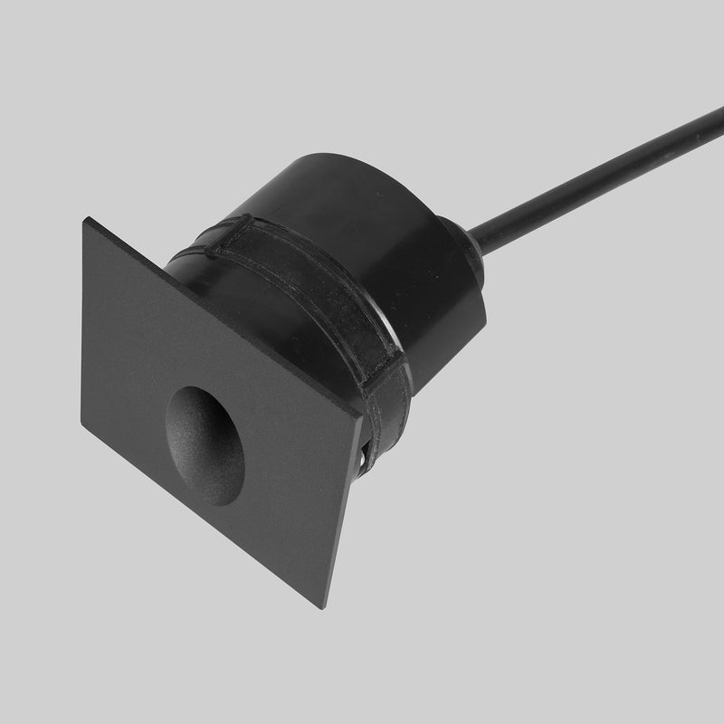 Recessed Wall Light Ip65 Icon Square Led 2.2w 3000k Black 61lm SKU: PX-0357-NEG - Toplightco