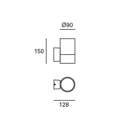 Wall Light Ip54 Orion Single Emission Led 5.6w 3000k Grey 527lm SKU: PX-0378-GRI - Toplightco