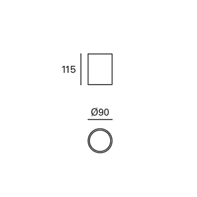 Ceiling Light Ip54 Orion Led 5.6w 3000k Grey 527lm SKU: PX-0380-GRI - Toplightco